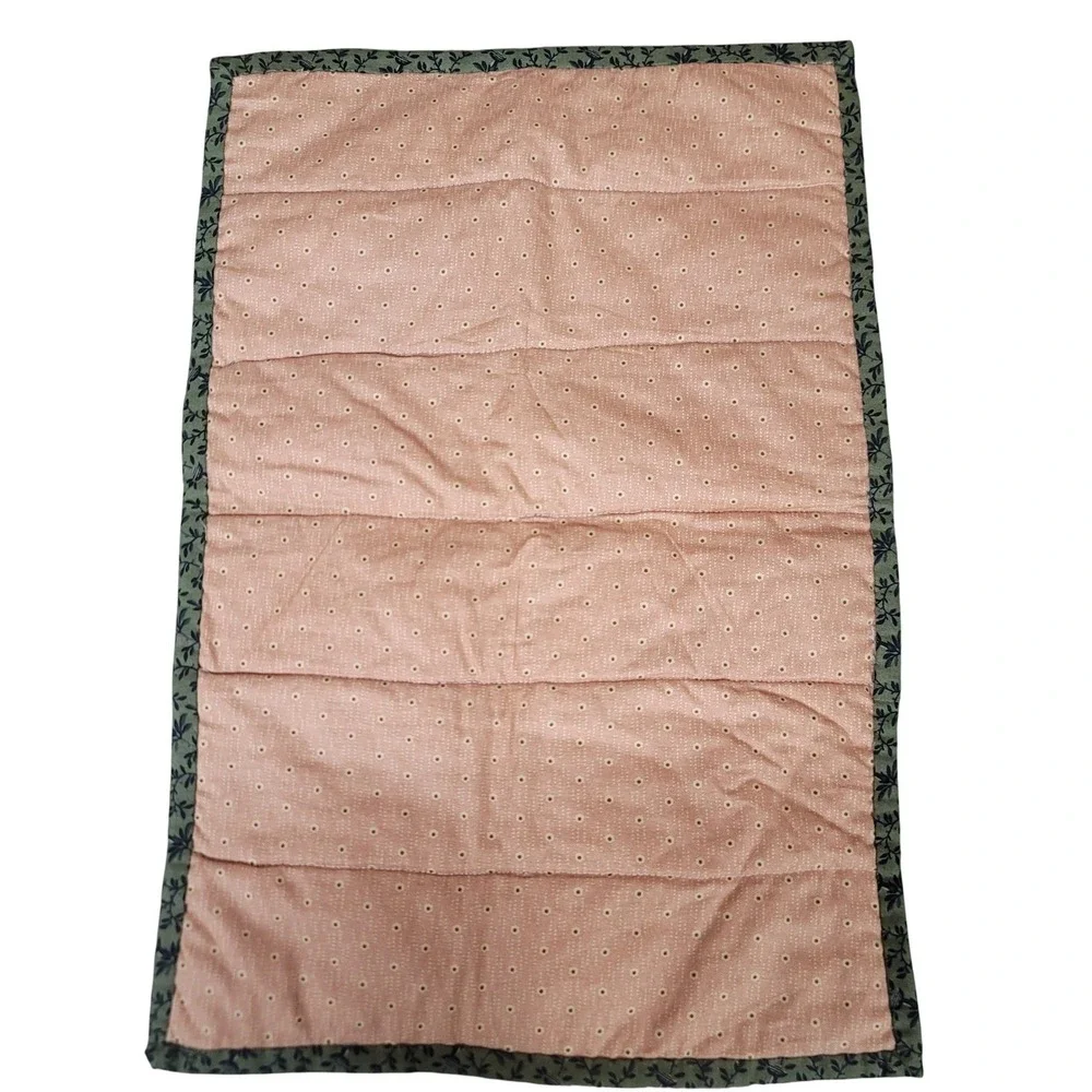 Grandmacore Handmade Quilted Patchwork Table Runner Placemat Rustic Country 2 pc